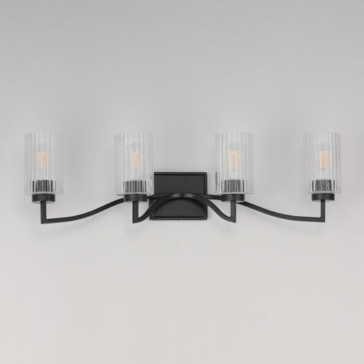 Rigata 4 Light Bath Vanity Light in Black