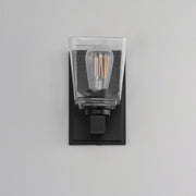 Cubos 1 Light Wall Sconce in Black