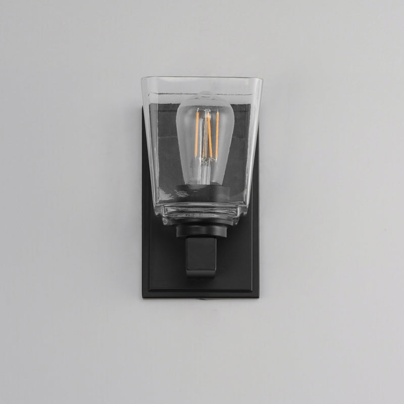 Cubos 1 Light Wall Sconce in Black