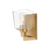 Cubos 1 Light Wall Sconce in Natural Aged Brass
