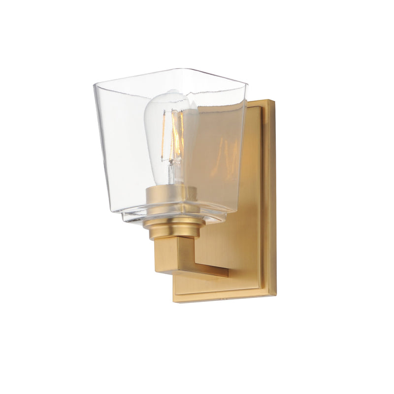Cubos 1 Light Wall Sconce in Natural Aged Brass