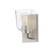 Cubos 1 Light Wall Sconce in Satin Nickel