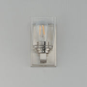 Cubos 1 Light Wall Sconce in Satin Nickel