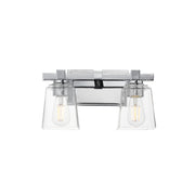 Cubos 2 Light Bath Vanity Light in Polished Chrome