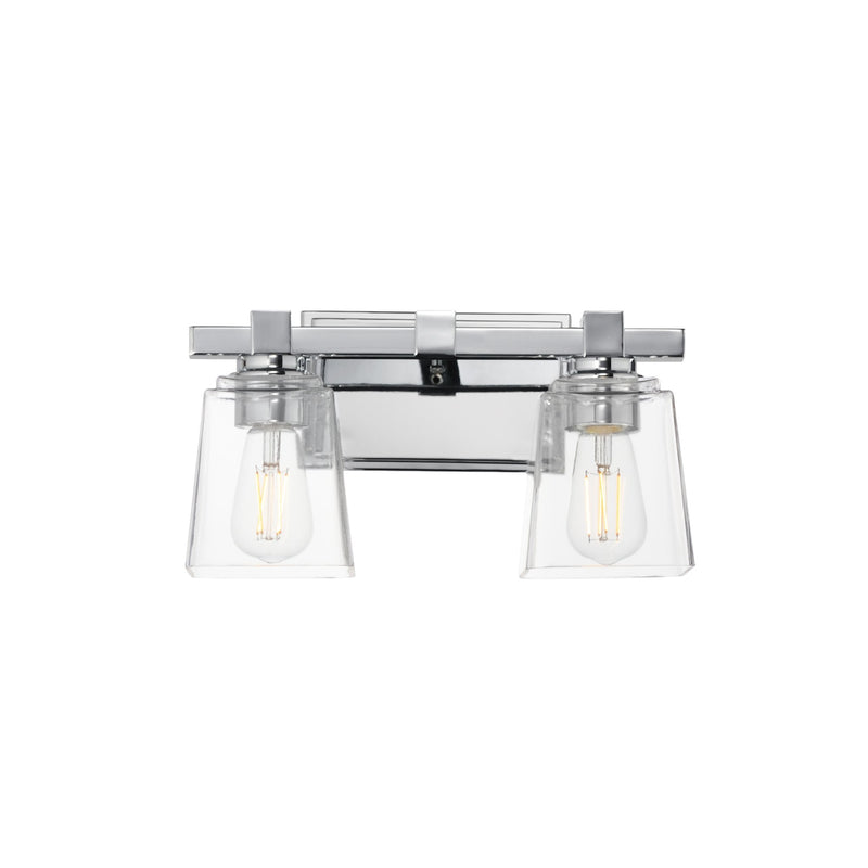 Cubos 2 Light Bath Vanity Light in Polished Chrome