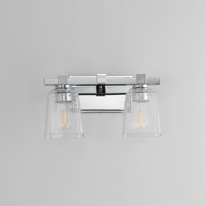 Cubos 2 Light Bath Vanity Light in Polished Chrome