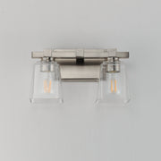 Cubos 2 Light Bath Vanity Light in Satin Nickel