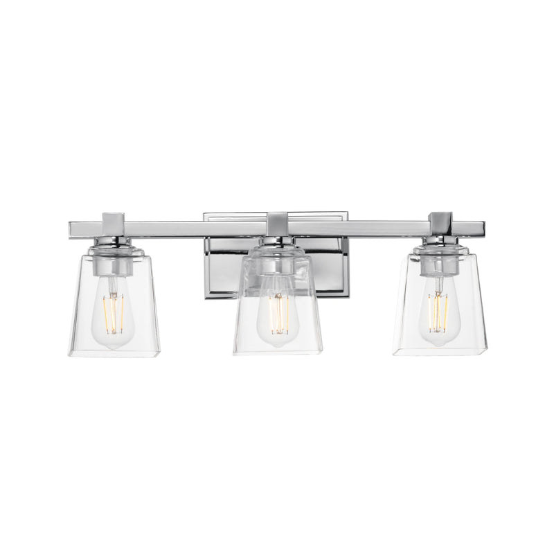 Cubos 3 Light Bath Vanity Light in Polished Chrome