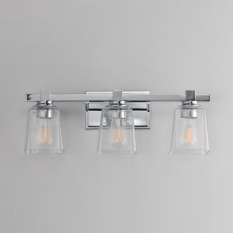 Cubos 3 Light Bath Vanity Light in Polished Chrome