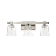 Cubos 3 Light Bath Vanity Light in Satin Nickel