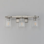 Cubos 3 Light Bath Vanity Light in Satin Nickel