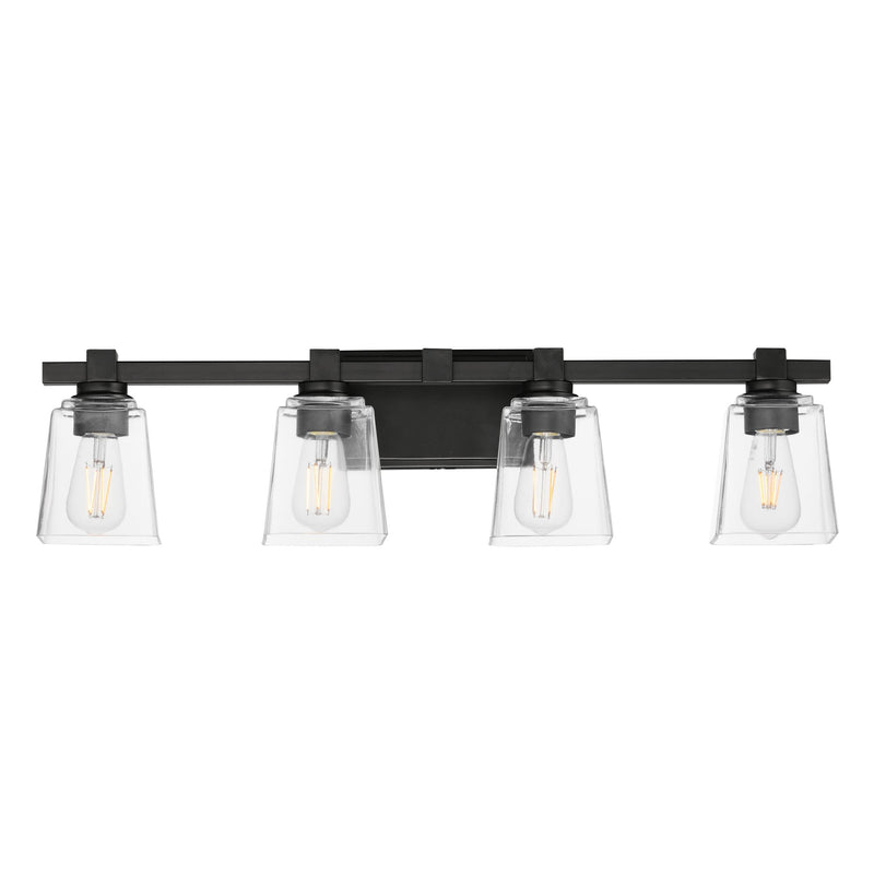 Cubos 4 Light Bath Vanity Light in Black