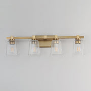 Cubos 4 Light Bath Vanity Light in Natural Aged Brass