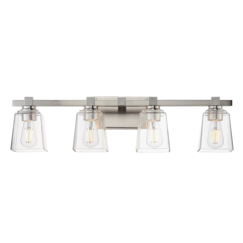 Cubos 4 Light Bath Vanity Light in Satin Nickel