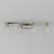 Cubos 4 Light Bath Vanity Light in Satin Nickel