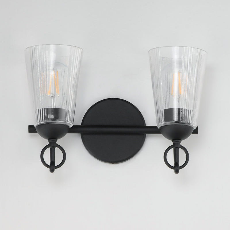 Jackson Hole 2 Light Bath Vanity Light in Black