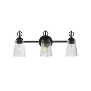 Jackson Hole 3 Light Bath Vanity Light in Black