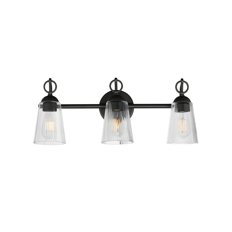 Jackson Hole 3 Light Bath Vanity Light in Black