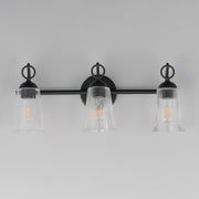 Jackson Hole 3 Light Bath Vanity Light in Black