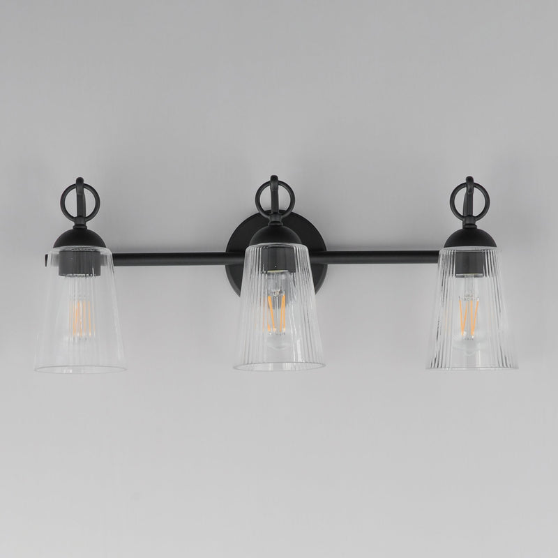 Jackson Hole 3 Light Bath Vanity Light in Black