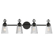 Jackson Hole 4 Light Bath Vanity Light in Black