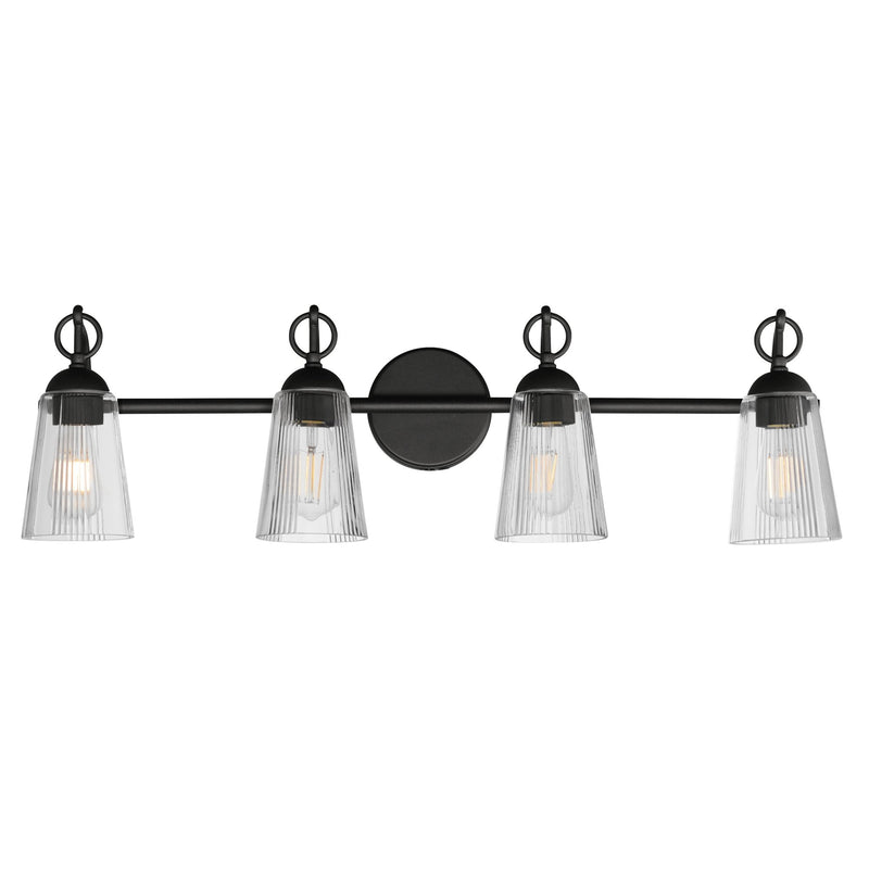 Jackson Hole 4 Light Bath Vanity Light in Black