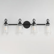 Jackson Hole 4 Light Bath Vanity Light in Black