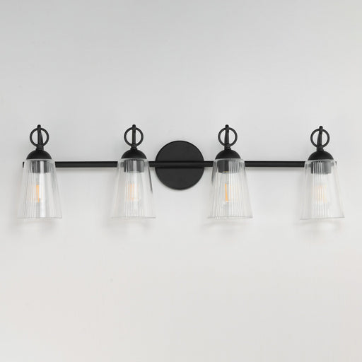 Jackson Hole 4 Light Bath Vanity Light in Black