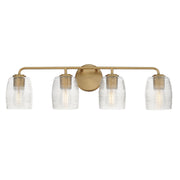 Honey 4 Light Bath Vanity Light in Natural Aged Brass
