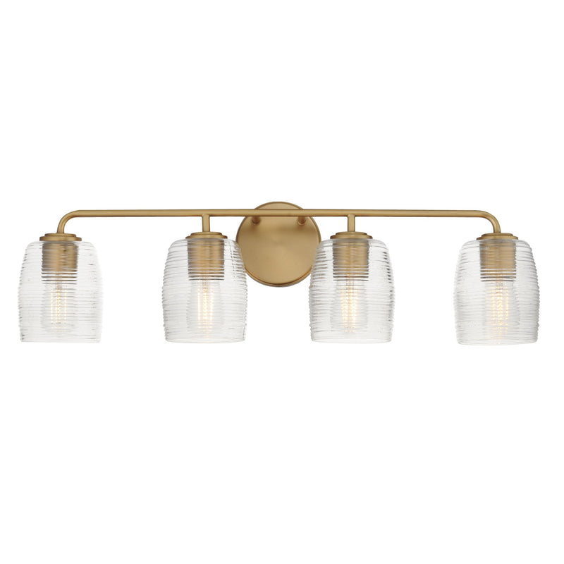 Honey 4 Light Bath Vanity Light in Natural Aged Brass
