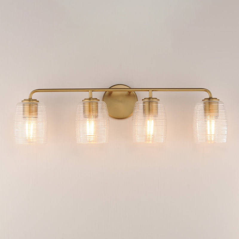 Honey 4 Light Bath Vanity Light in Natural Aged Brass