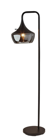 Eliza Arc Floor Lamp in Black