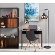 Eliza Arc Floor Lamp in Black