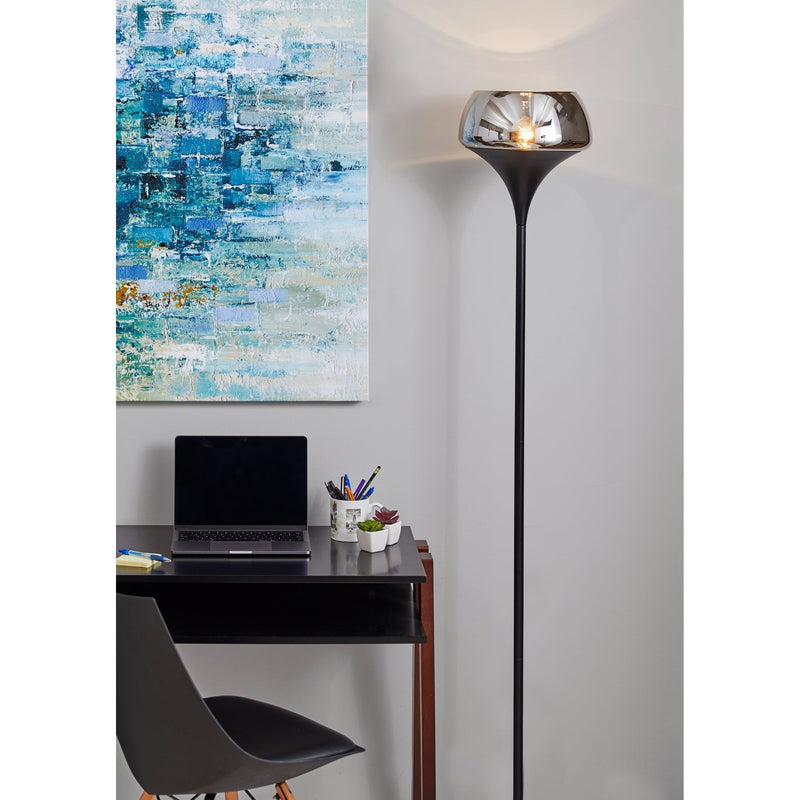 Eliza Torchiere Floor Lamp in Black