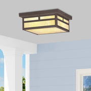 Montclair Mission 3-Light Outdoor Flush Mount in Bronze