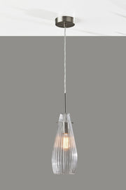 Layla Mini Pendant in Brushed Steel