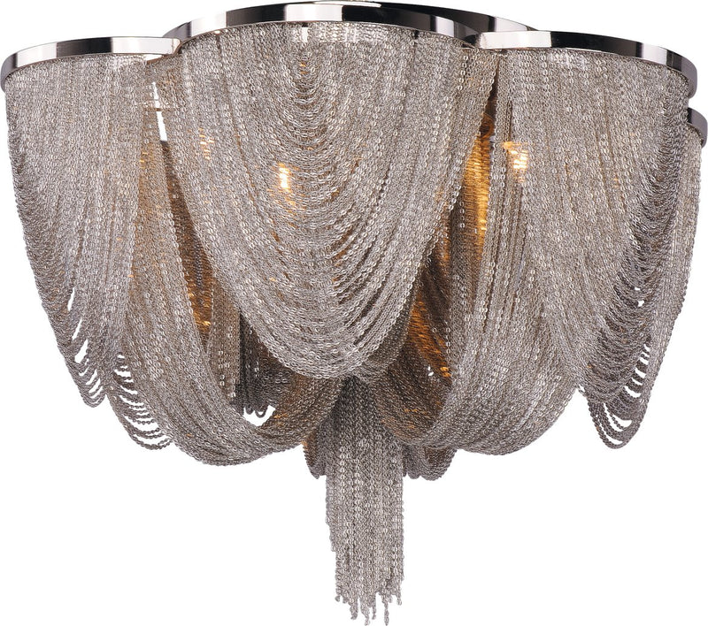 Chantilly 6 Light Flush Mount in Polished Nickel