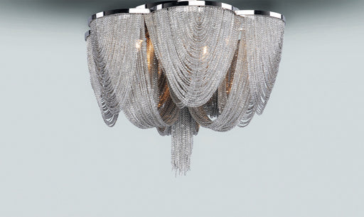 Chantilly 6 Light Flush Mount in Polished Nickel