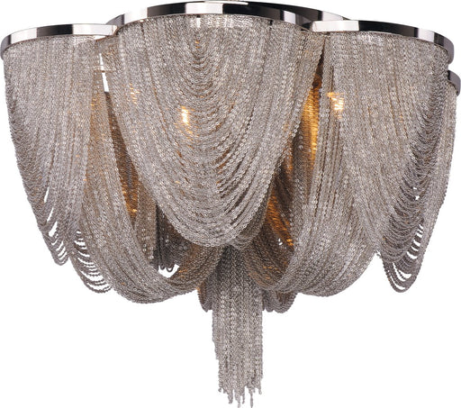 Chantilly 6 Light Flush Mount in Polished Nickel