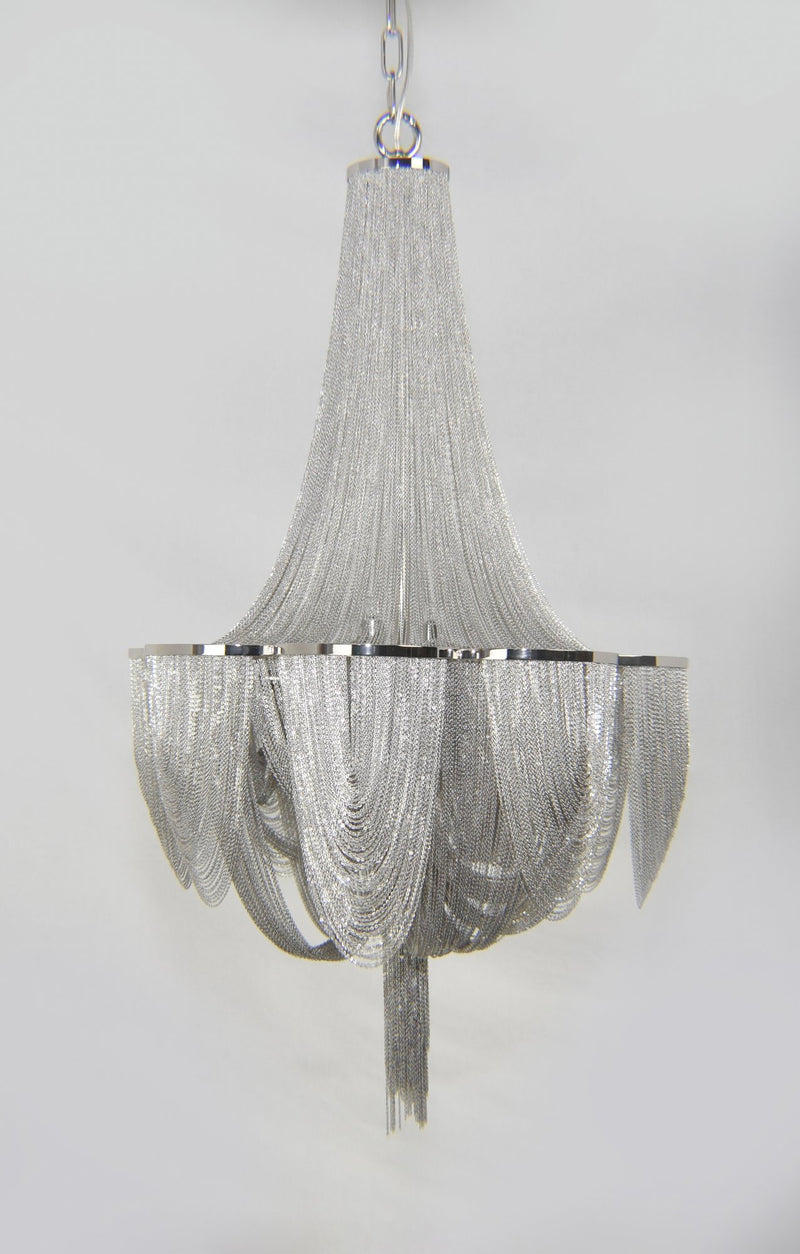 Chantilly 6 Light Chandelier in Polished Nickel