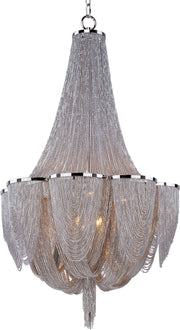 Chantilly 10 Light Chandelier in Polished Nickel