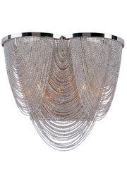 Chantilly 2 Light Wall Sconce in Polished Nickel