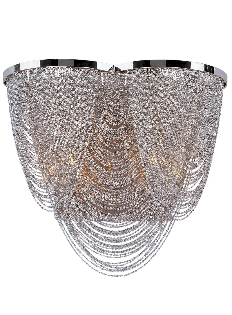 Chantilly 2 Light Wall Sconce in Polished Nickel