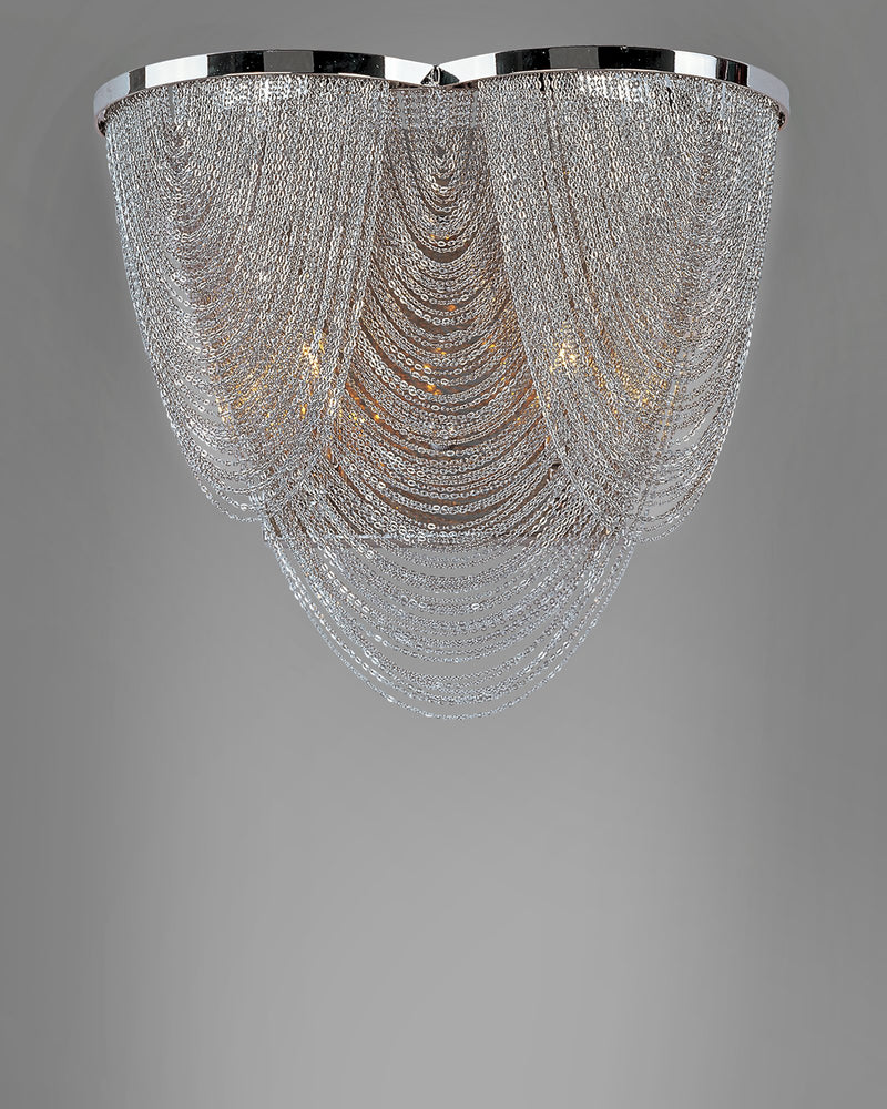 Chantilly 2 Light Wall Sconce in Polished Nickel