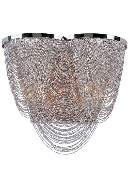 Chantilly 2 Light Wall Sconce in Polished Nickel