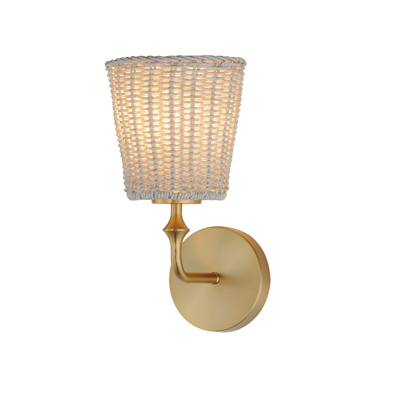 Baja 1 Light Wall Sconce in Natural Aged Brass