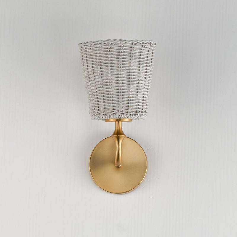 Baja 1 Light Wall Sconce in Natural Aged Brass