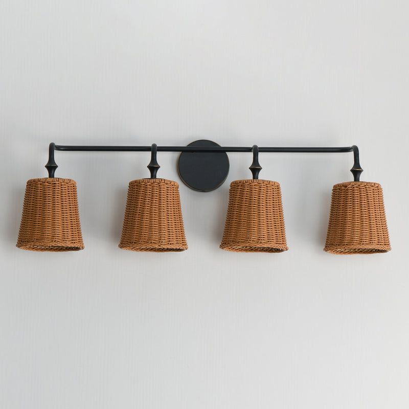 Baja 4 Light Bath Vanity Light in Dark Bronze