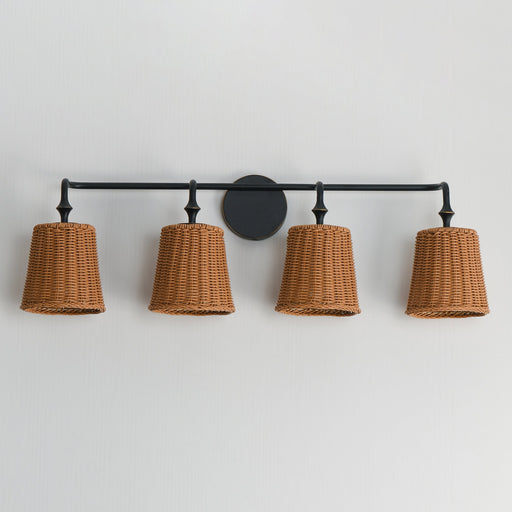 Baja 4 Light Bath Vanity Light in Dark Bronze