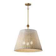 Baja 24" 3 Light Pendant in Natural Aged Brass